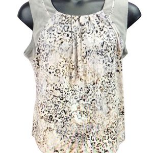Calvin Klein Sleeveless Leopard Print Top